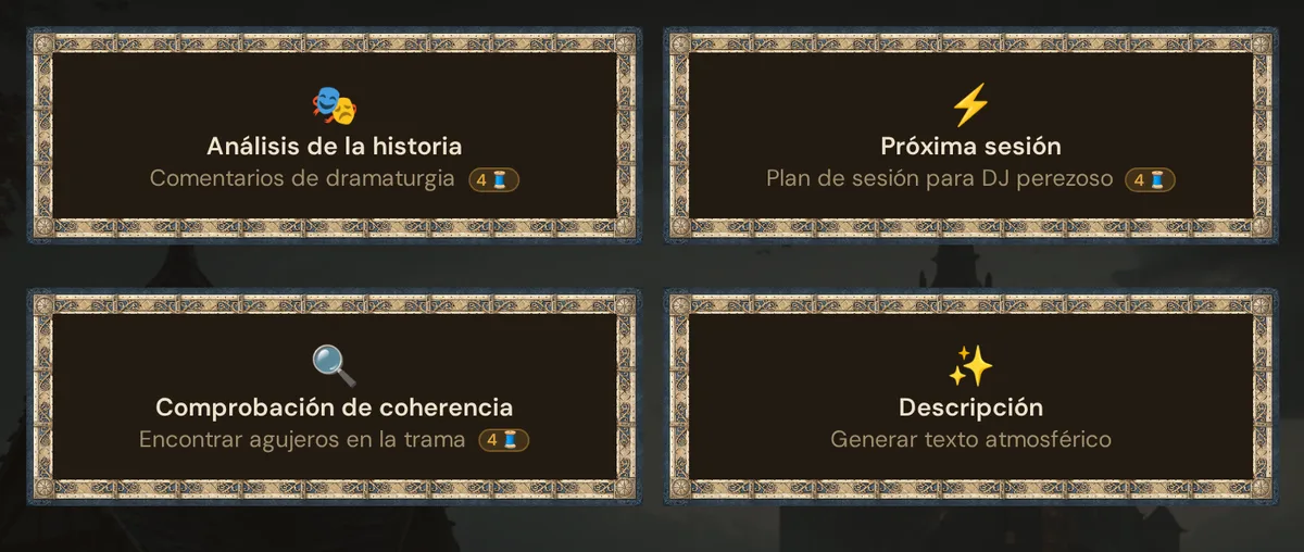 Las cuatro tarjetas del Story Coach con su precio en Threads