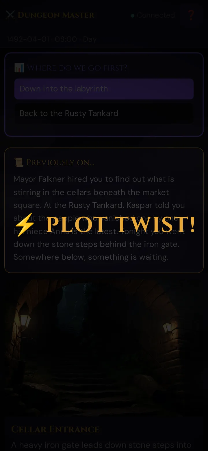 A Twist cut-in on the player's phone