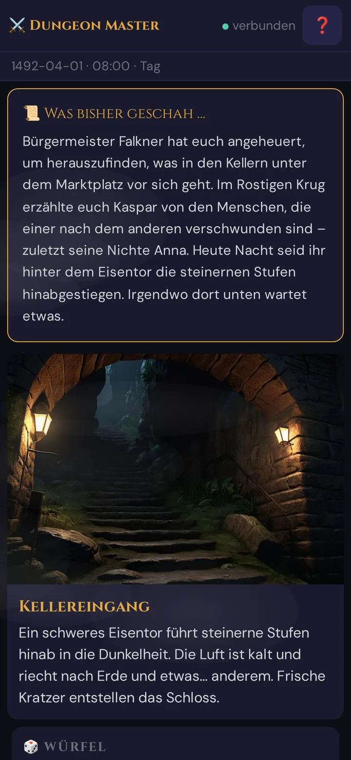Die Rückblick-Karte auf dem Spieler-Handy