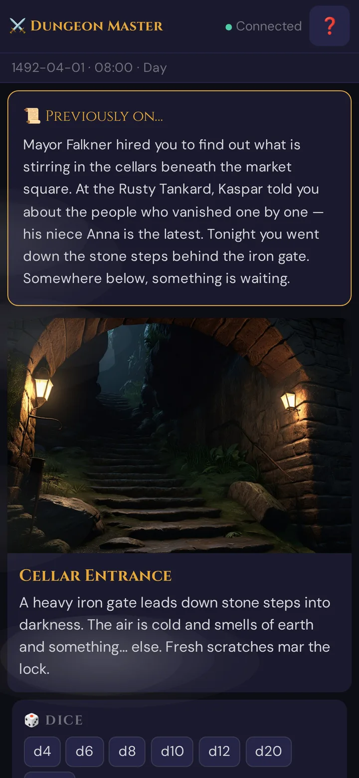 The recap card on the player's phone